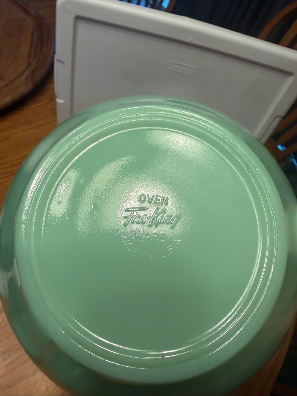 Fire King Jadeite Green Mixing Bowl with 2 SMaLL Bowls/ Bundle of 3. - Picture 5 of 8